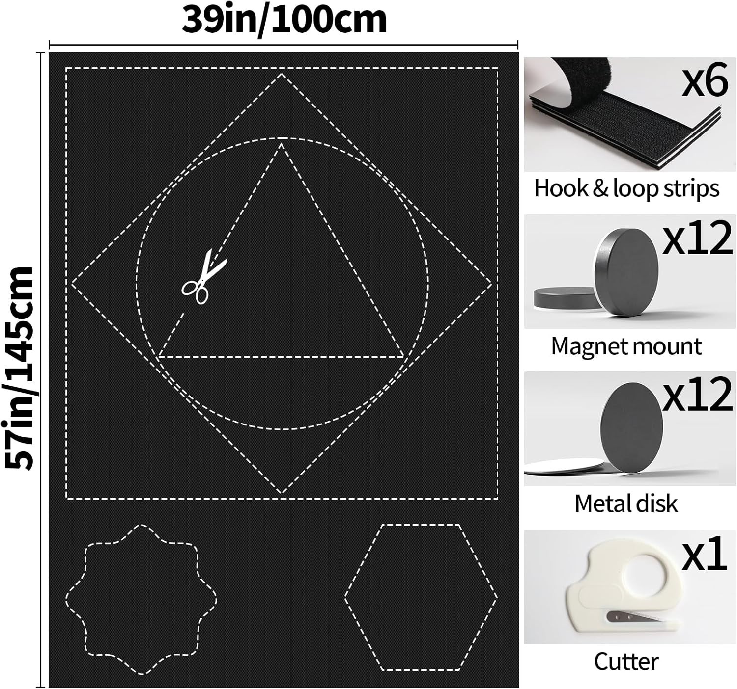 Magnetic Blackout Window Cover – Customizable 39×57 Shades for Sleep and Privacy