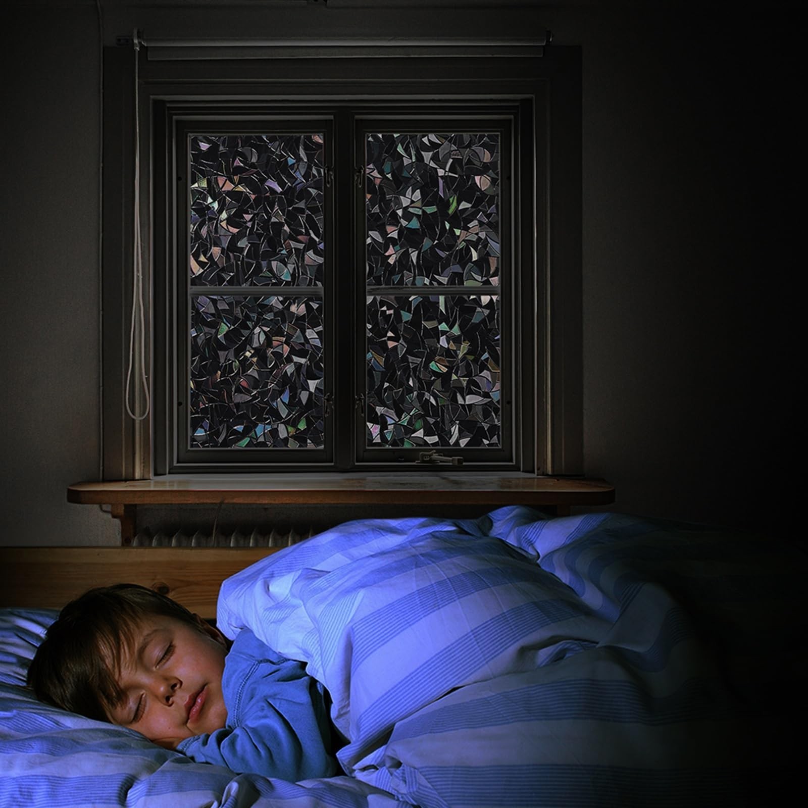 Total Blackout Window Film – Frosted Privacy Cling Tint, 100% Opaque, Removable,