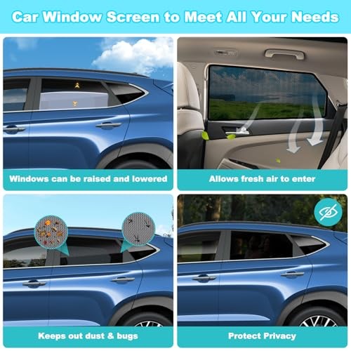Tucson Window Shades for 2015-2020, 4PCS Side Window Sun 2015-2020 Tucson