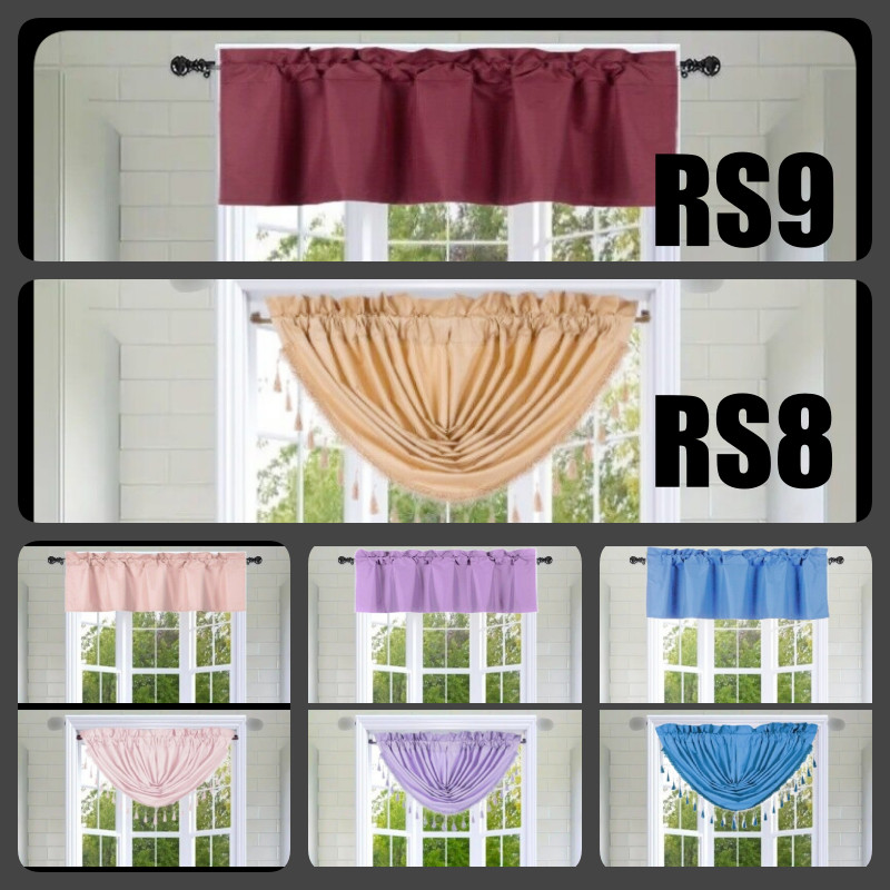1PC VALANCE SWAG ROD POCKET FOAM LINED BLACKOUT WINDOW DRESSING CURTAIN DECOR