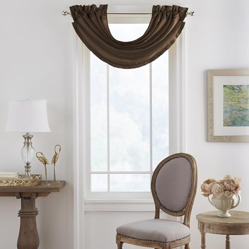 Home Fashions Versailles Room-Darkening Faux 52″W x 36″L (Pack of 1) Chocolate