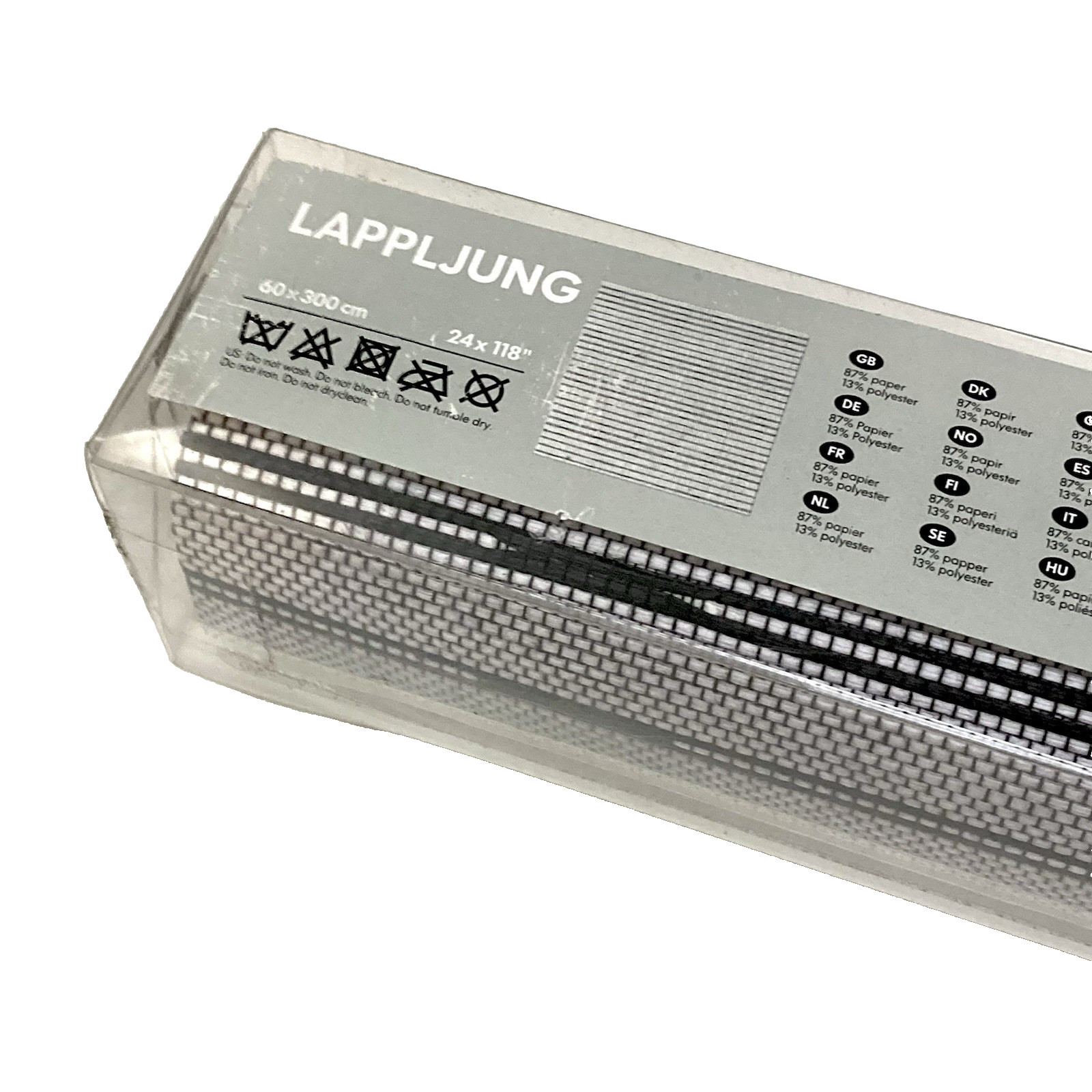 IKEA LAPPLJUNG 21924 Curtain Window Blind Sliding Panel 24″ x 118″ Black & White