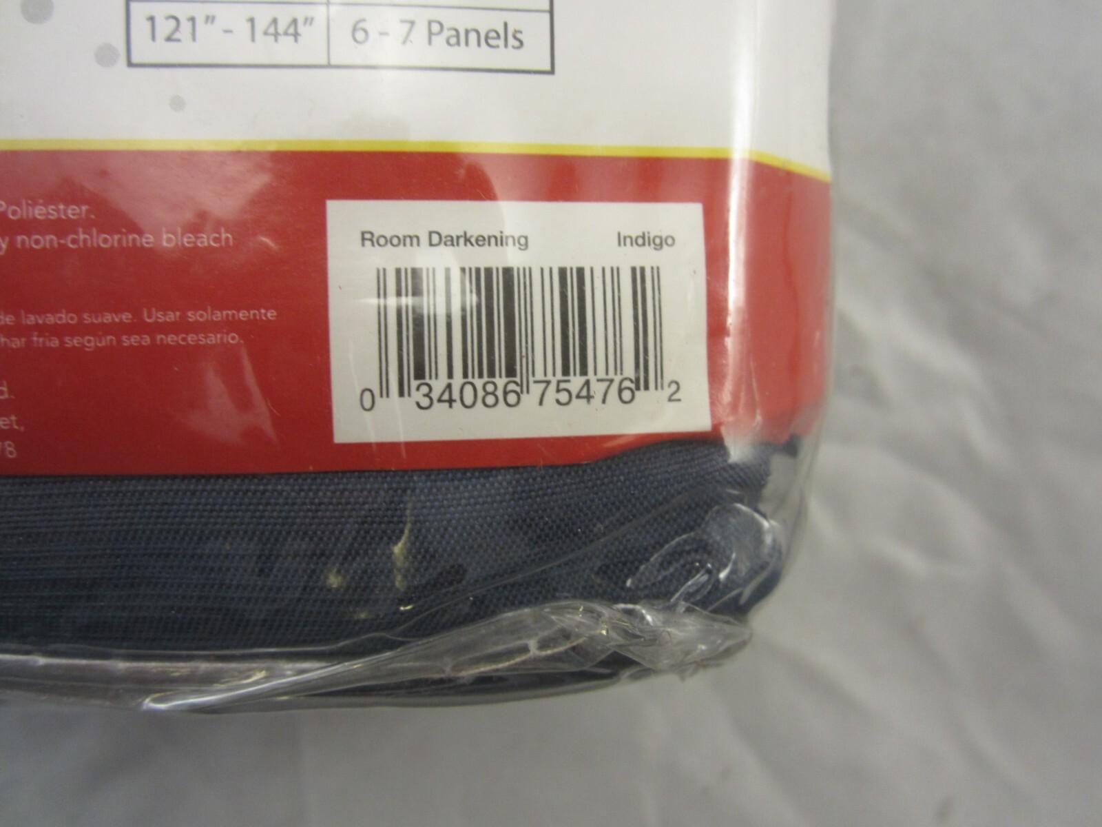 Solaris Room Darkening Indigo Microfiber Back Tab Panel Curtain 54 x 95 inches.