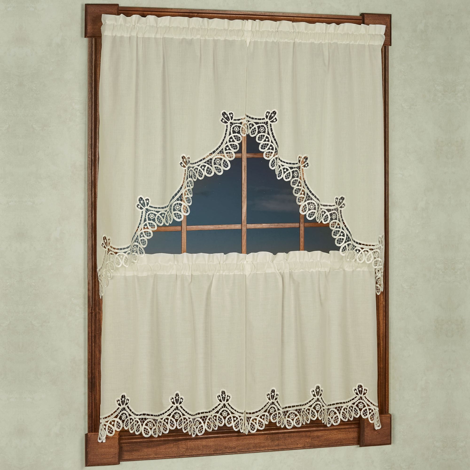 Abilene Lace Trimmed Window Treatments