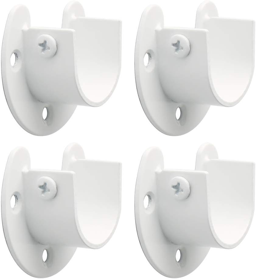 Curtain Rod Holder Bracket 1” Dia,Closet Rod Holders Wall Mounted,Ceiling Mount