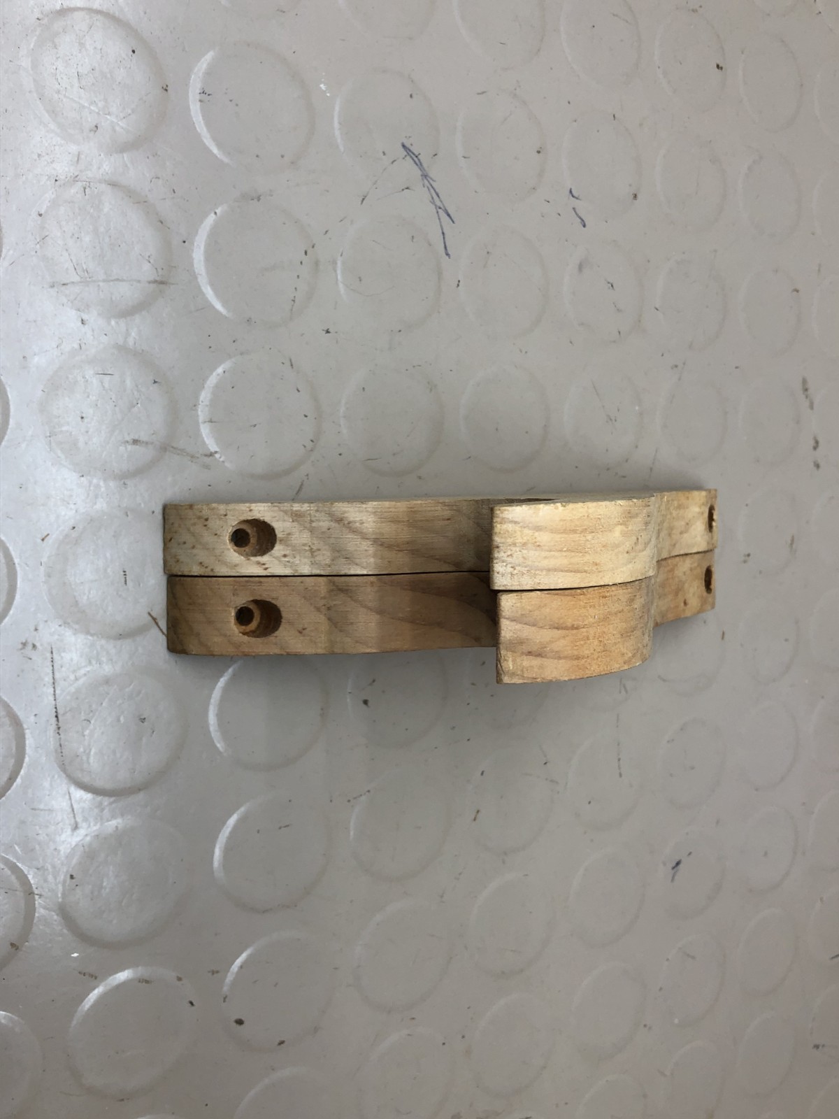 Vintage Pair Wooden Brackets For Curtain Rod Pole – Unfinished