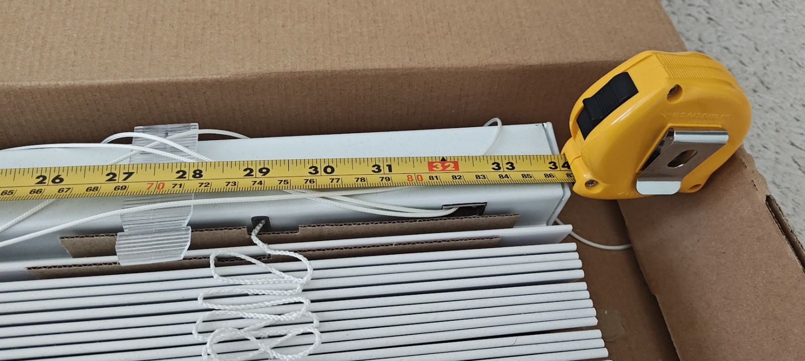 GRABER corded window blind, 35” x 64”