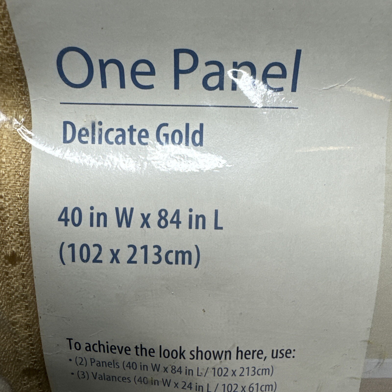 Mainstays Home Delicate Gold Tuscon One Panel 40″ W x 84″ L Brand New