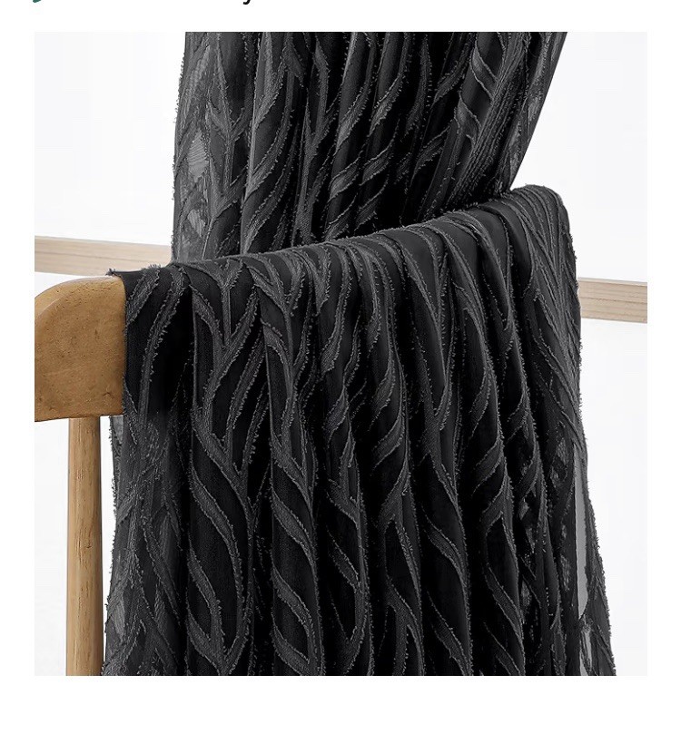 New OWENIE Max Pinch Pleated Sheer Curtains 54X96 Inch Length 2 Panels Set,black