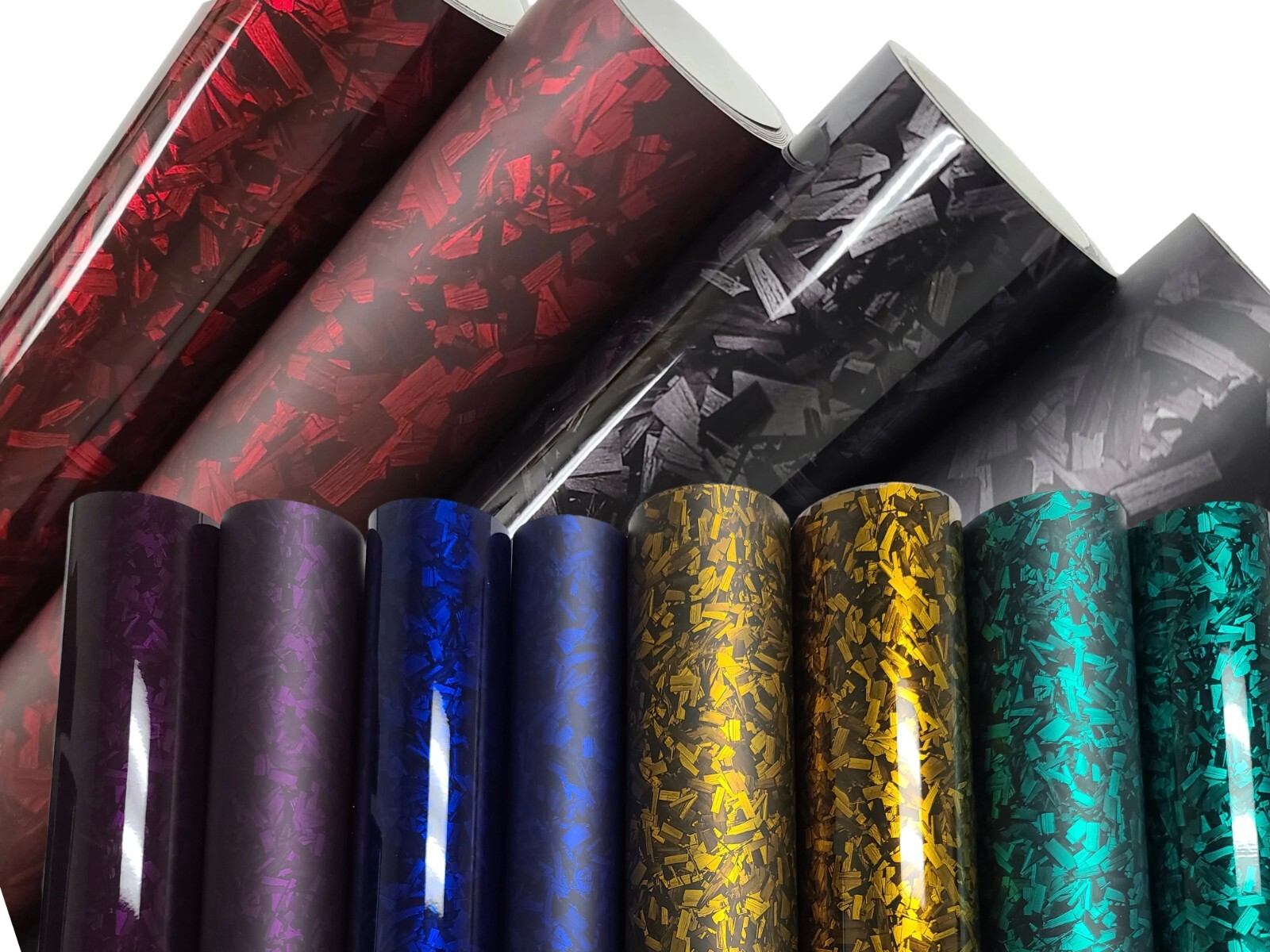 Gloss Matte Infused Forged Carbon Fiber Black Red Vinyl Car Wrap Sticker Decal
