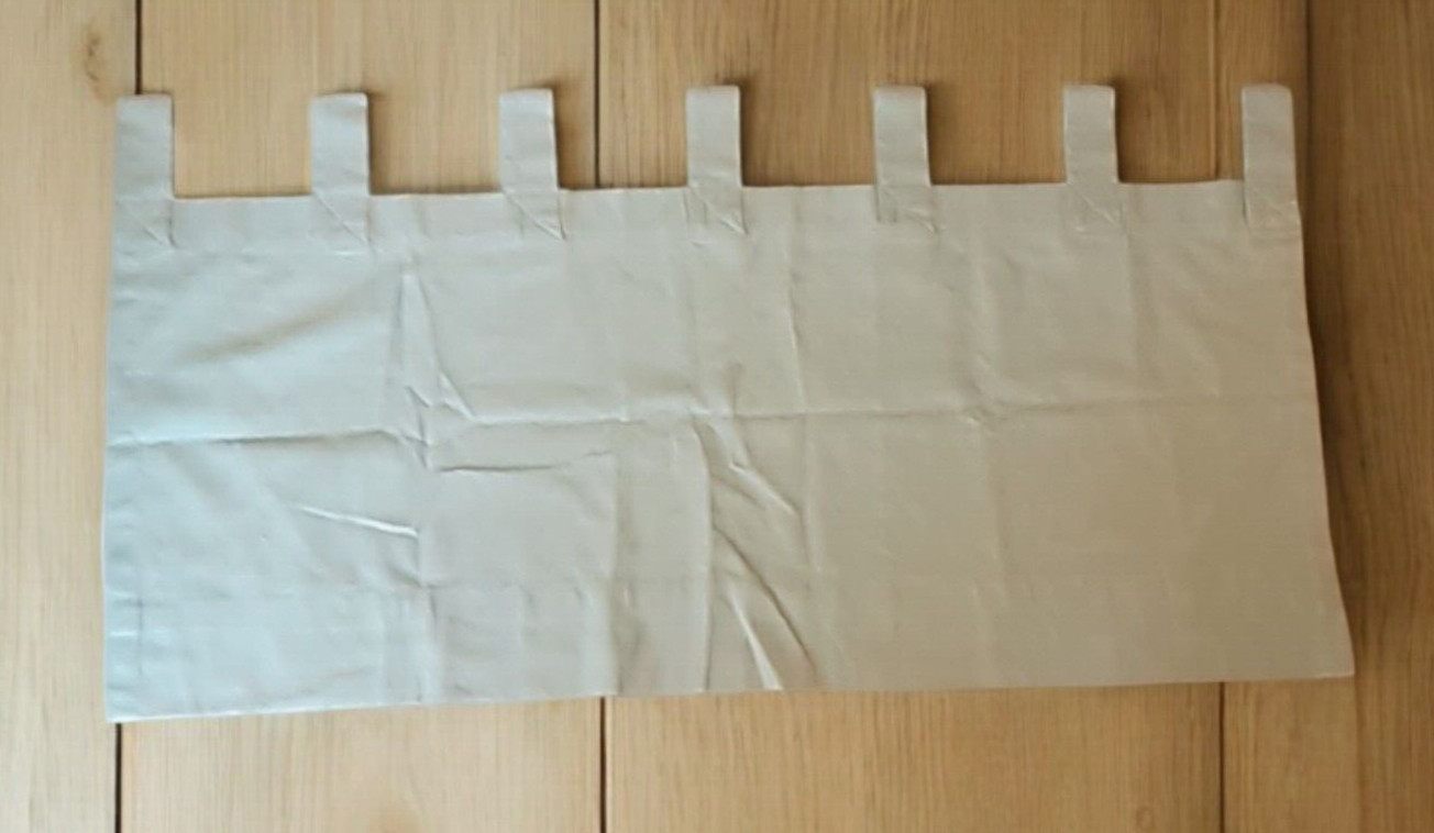 Pottery Barn Cafe Tab Top Treatment Curtain Panels 100% Cotton 44″ x 18″ x 2 pc