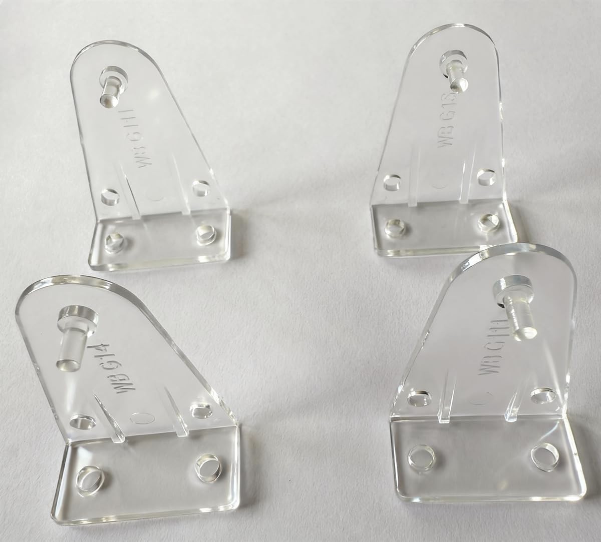 4pcs Clear Plastic Hold Down Brackets for High Profile Blinds – 1.5inch Fit