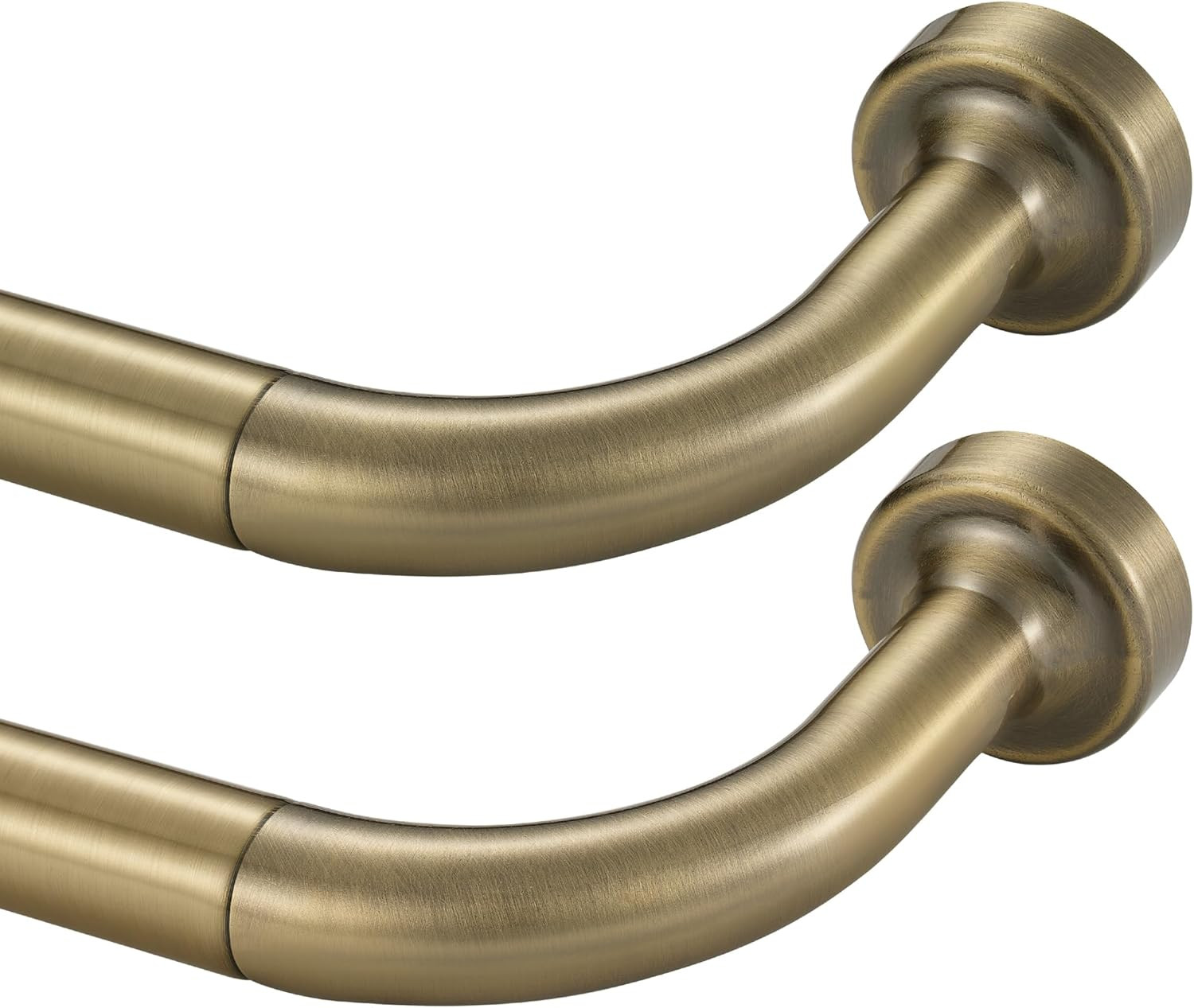Antique Bronze Adjustable Curtain Rods 28-56″ with Finials – 2 Pack