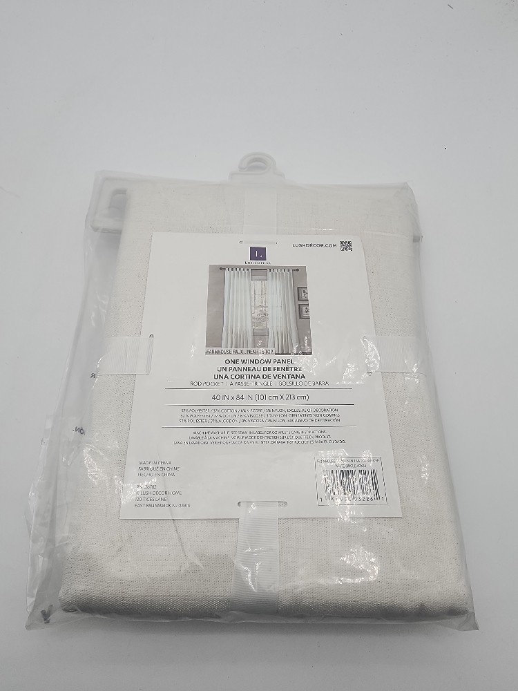 Lush Decor Off White Room Darkening Curtain – 84″ Single Panel Top Tab