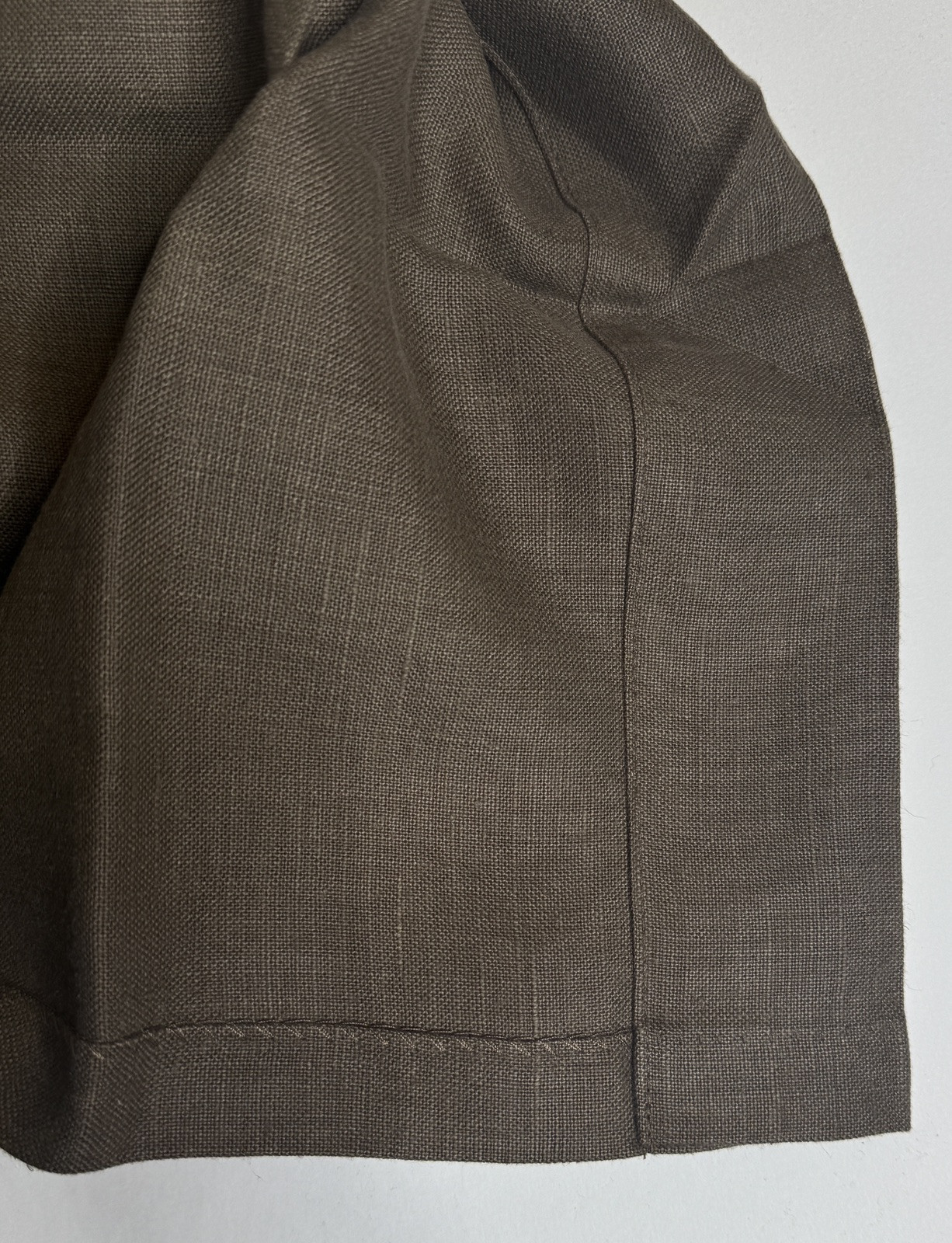 Restoration Hardware Opaque Belgian Linen Drapery RP 50″W x 96″L Chocolate $255