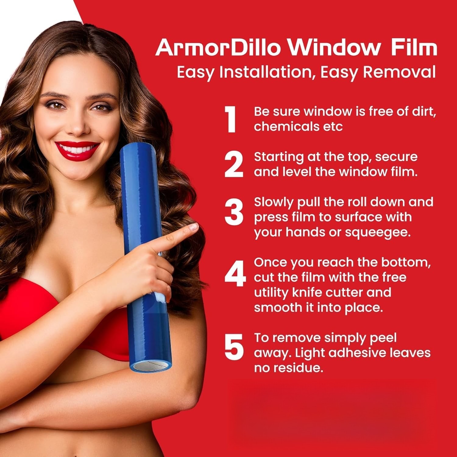 Window Protection Film – 1 Roll – 24″ x 200′ Blue Surface