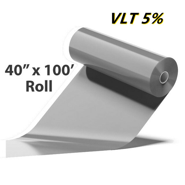 Uncut New 40″x100FT 2 Ply Black VLT 5% Car Window Tint Film Roll