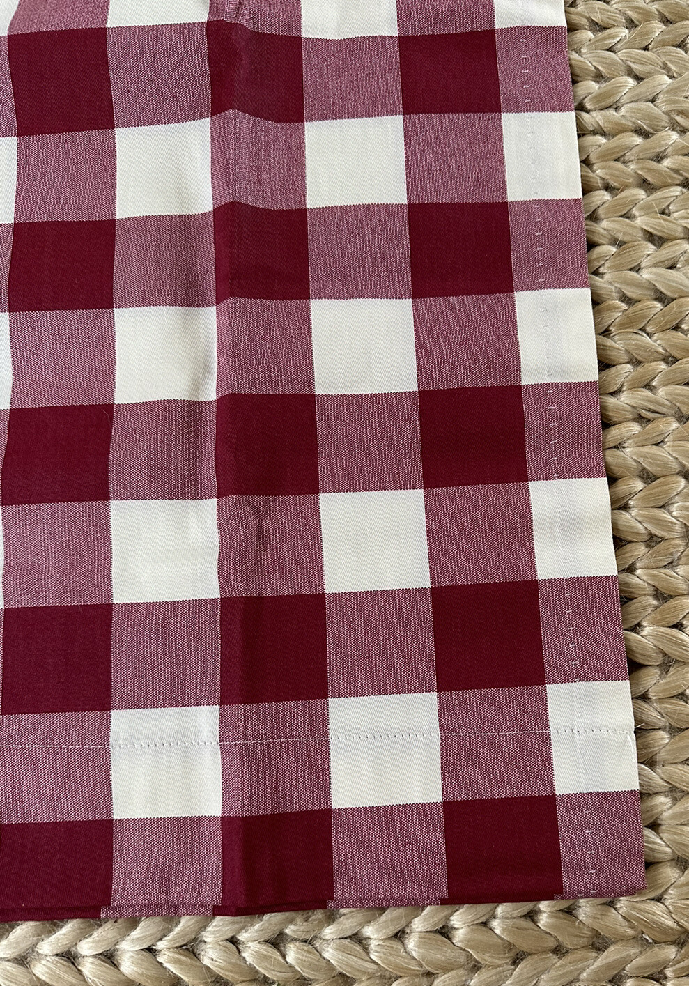 new THE VERMONT COUNTRY STORE Pair Tab Top Curtains Drapes Buffalo Check 84 x 54