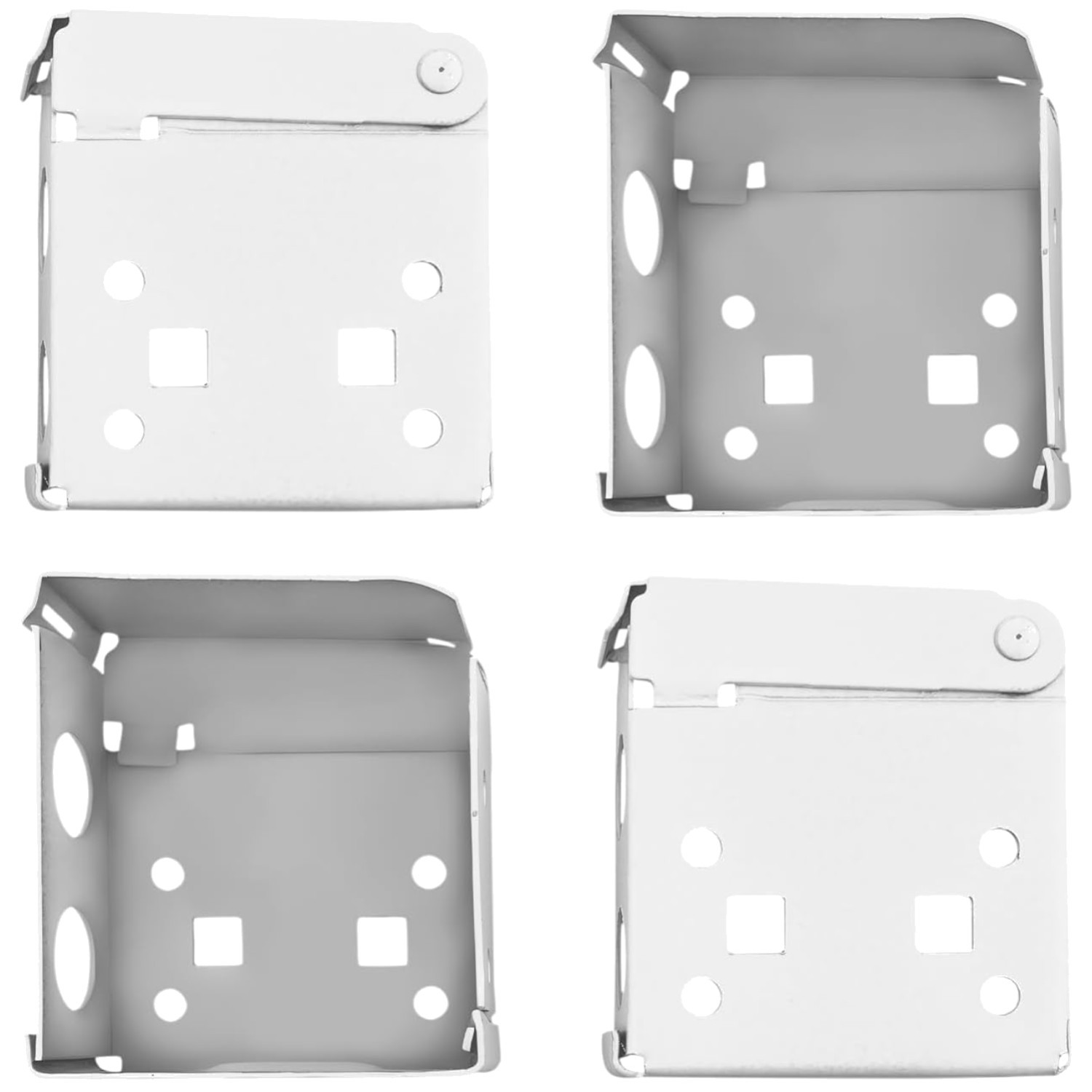 White Iron Mounting Brackets for Horizontal Blinds – 6 Count