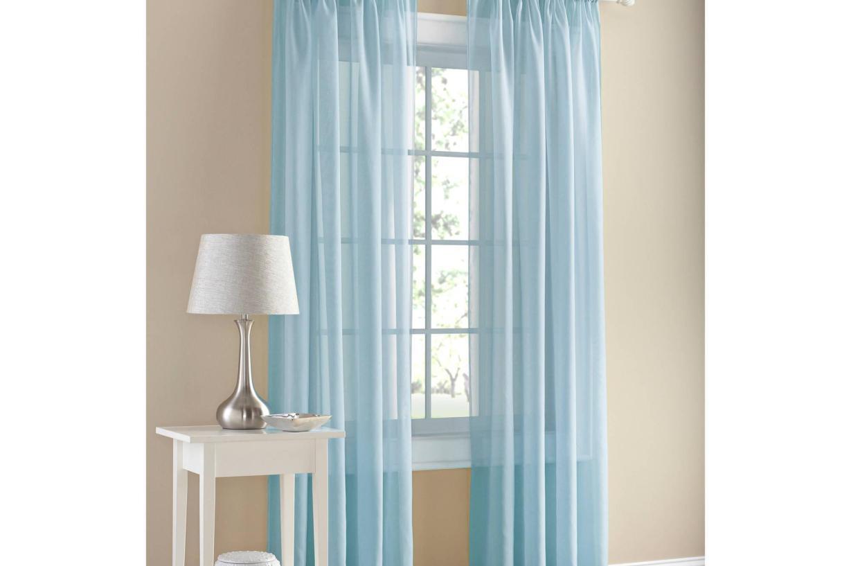 Elegant Solid Sheer Panel Window Curtain – All sizes – All colors – 2 Panels