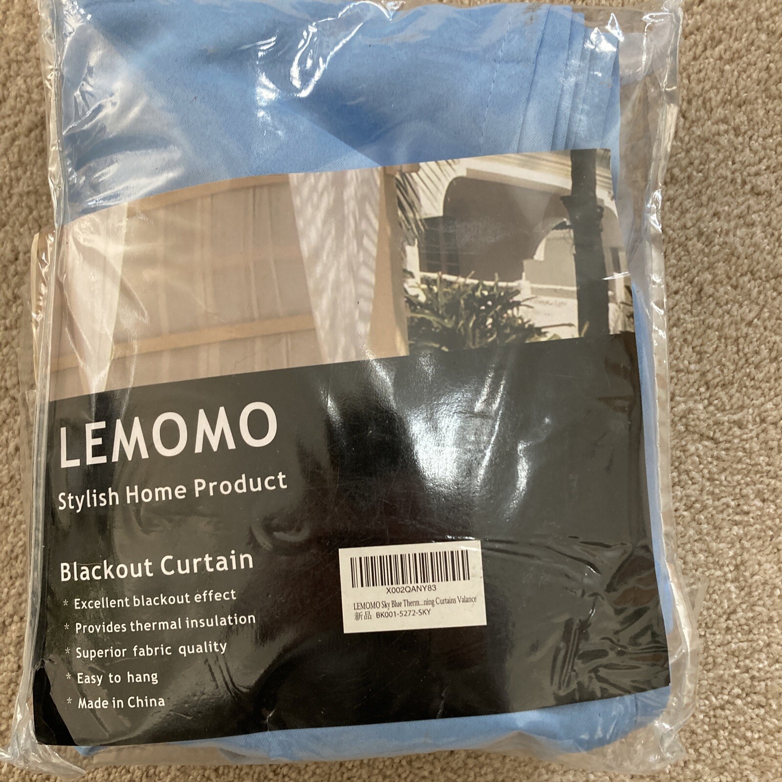LEMOMO Blackout Curtains 52″ x 72″ SKY Curtains Set of 2 Panels/Thermal Insulat