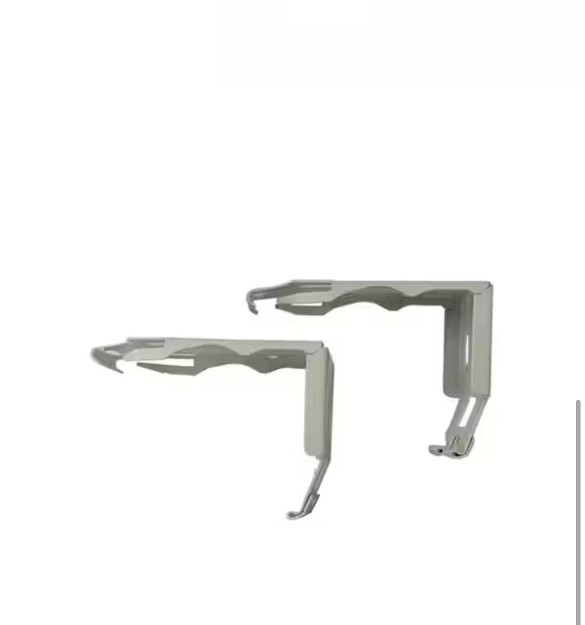 Side Mounting Bracket Set 2 in and 2.5 in Easy to Install White w/ Hardware