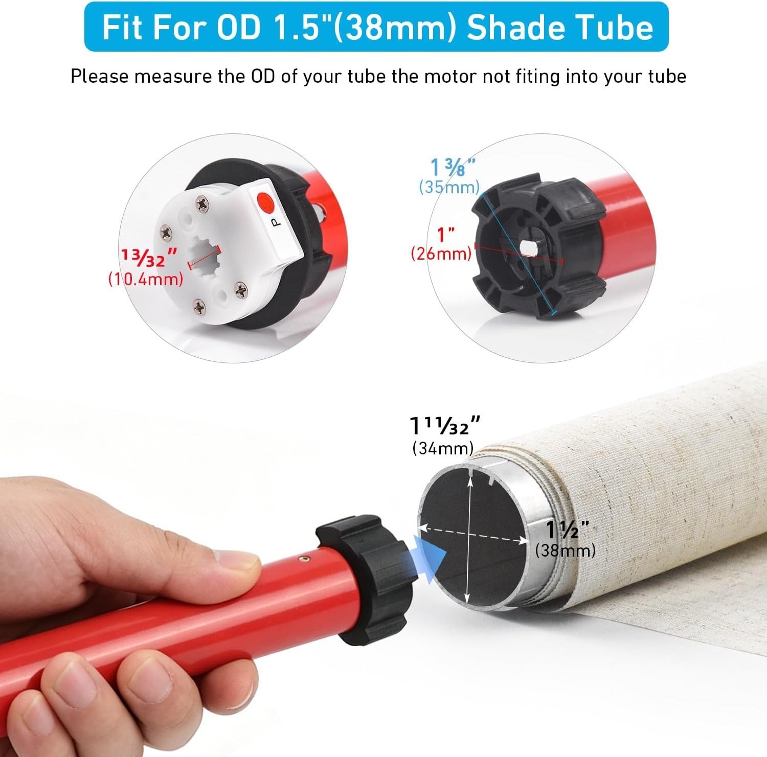 Smart 24V Roller Blinds Motor Kit for Sheer Shades – Alexa & Google Compatible