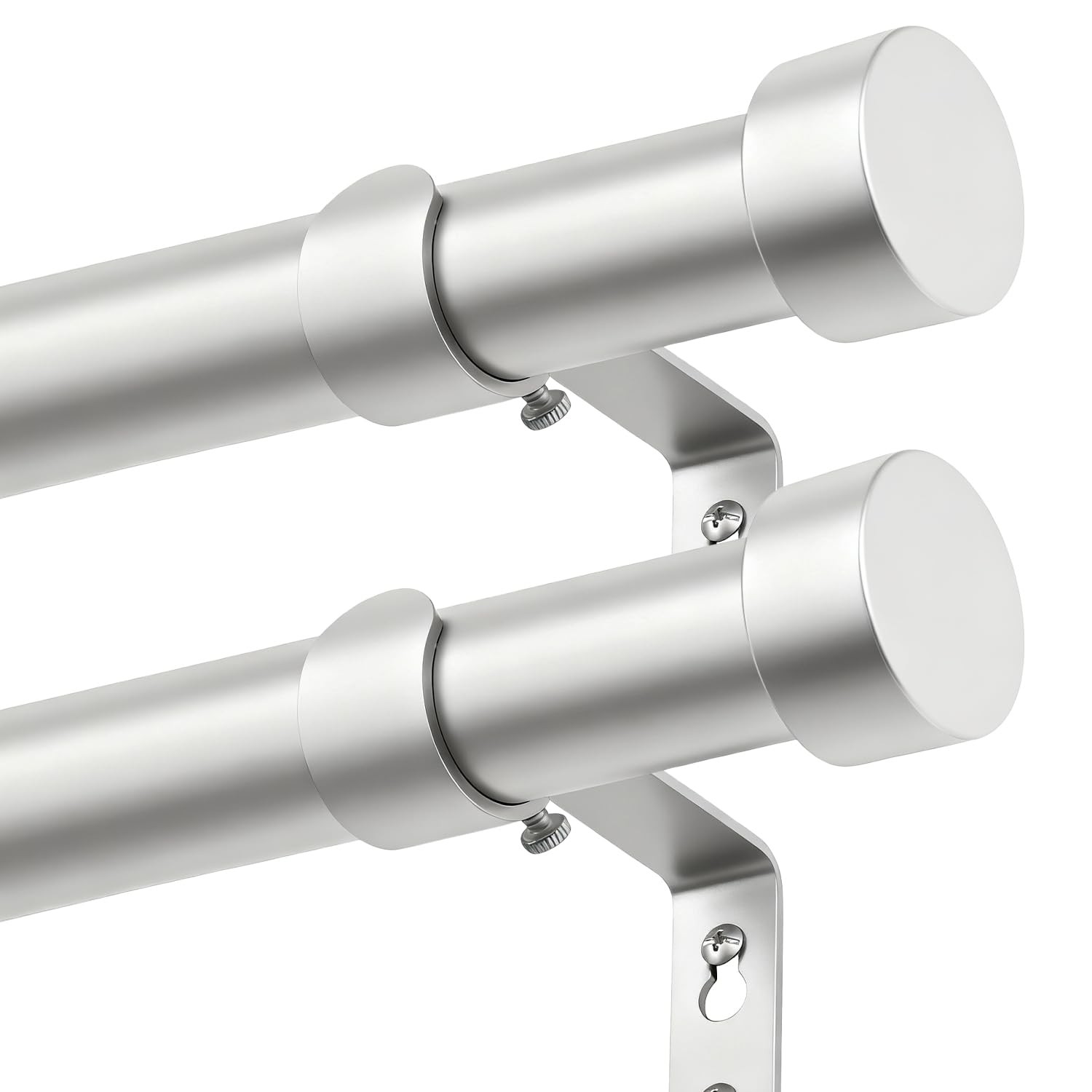 KAMANINA Curtain Rods 2 Pack, Heavy Duty Curtain Rods for Windows 28 to 48 In…