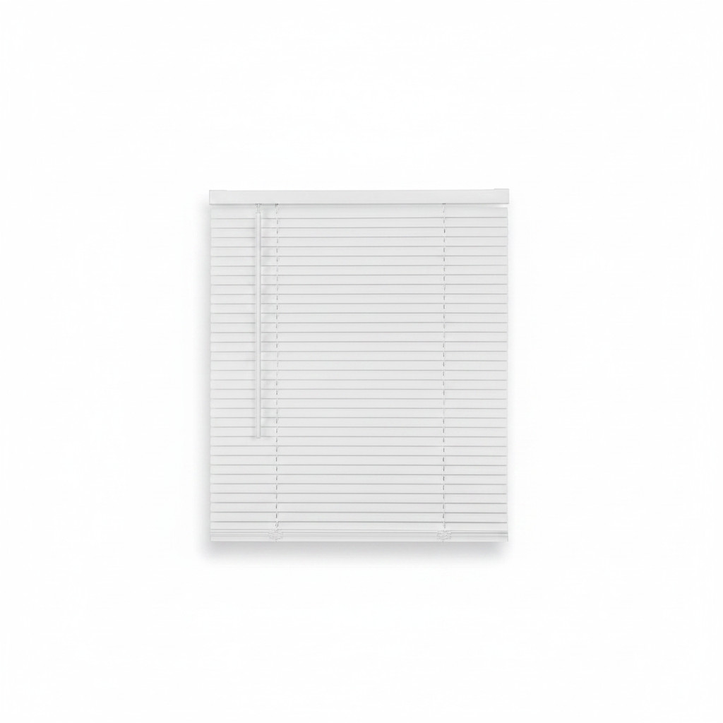 Cordless Mini Window Blinds 34 x 64 in, 1 in Slats, Pearl White