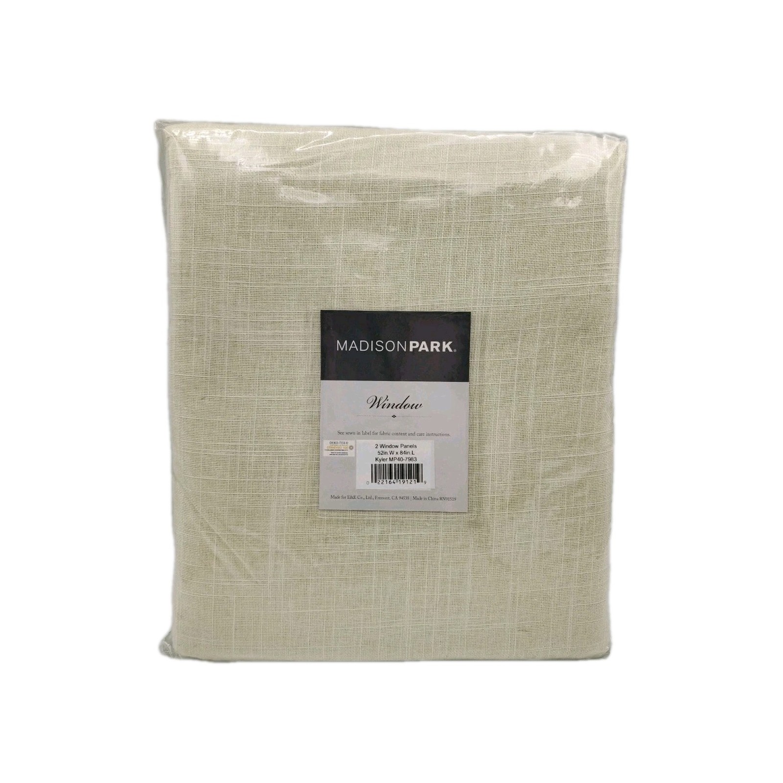 Madison Park Linen Blend Light Filtering 2 Window Panels 52x84in Kyler MP40-7983