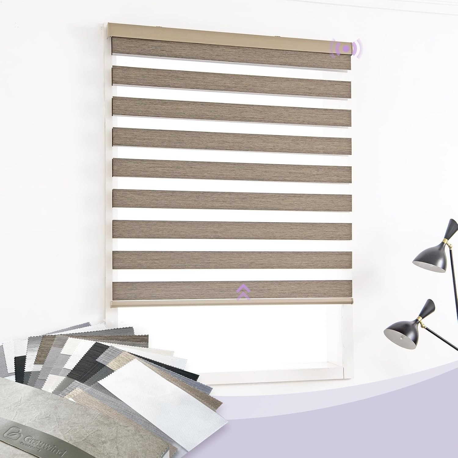 Luxurious Zebra Blinds Sample Collection – 100% Blackout Cordless Window Shades