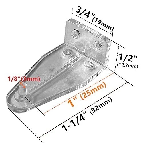 10 Pcs Hold Down Brackets for 1 Inch Mini Blinds Bottom Rail Hold Clips