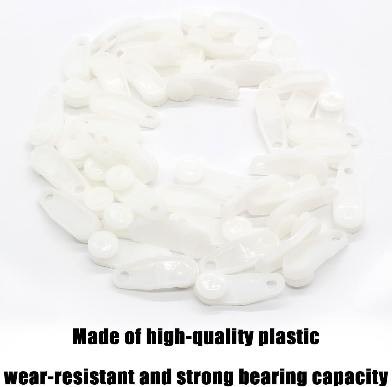 Traverse Rod Slides Curtain 50Pcs Replacement Plastic Curtain Track Glider Hook