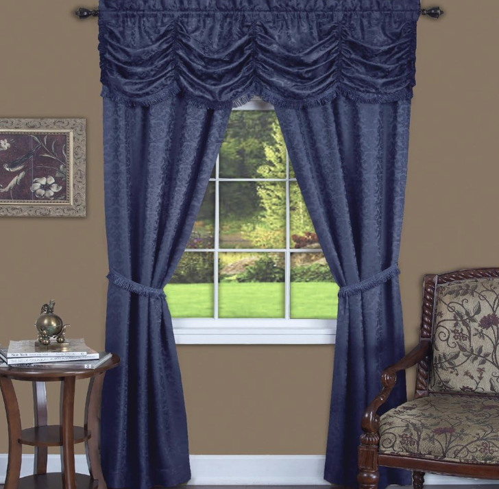 Panache “Window in a Bag” 5 Piece Set – 55×63 – Navy