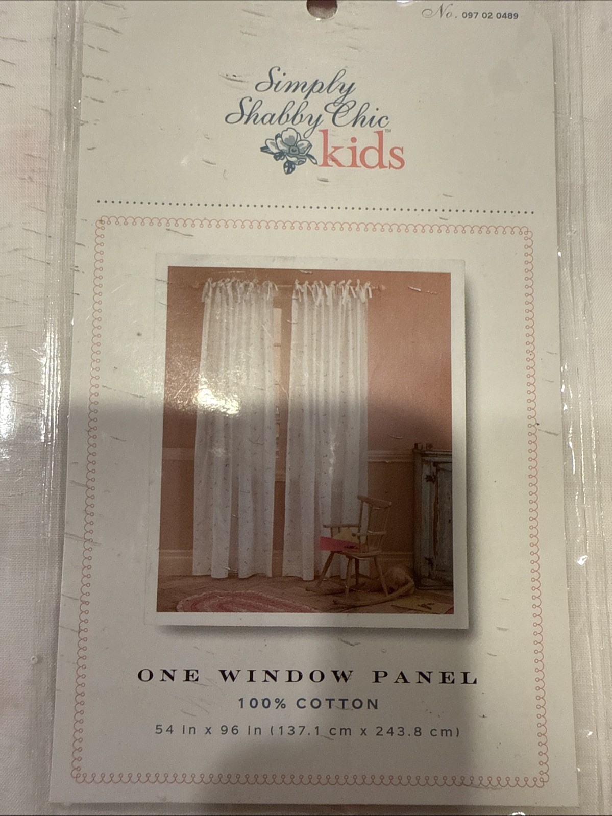 Simply Shabby Chic Kids One Panel Curtain 2006 Embroidered Pink Flowers 54 X 96