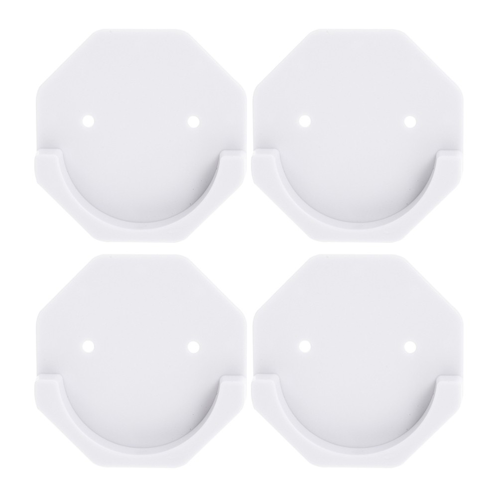 4 Pcs Abs Curtain Rod Holders Shower Wall Brackets Bathroom Pole