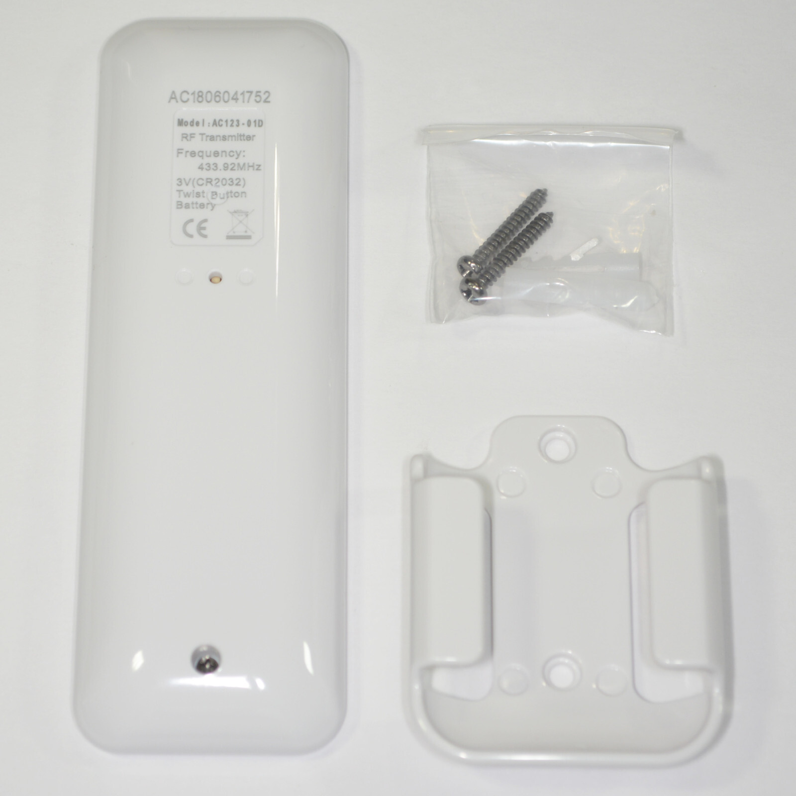 A-OK AC123-01 Roller Shade Motor Remote Control – White – 1 Channel