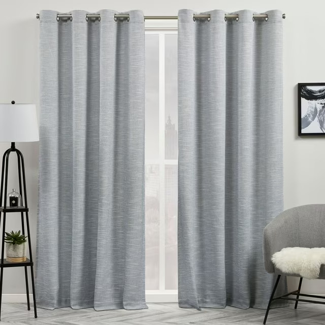 Exclusive Home Somers Light Filtering Grommet Top Curtain Panels 54″x96″ Indigo