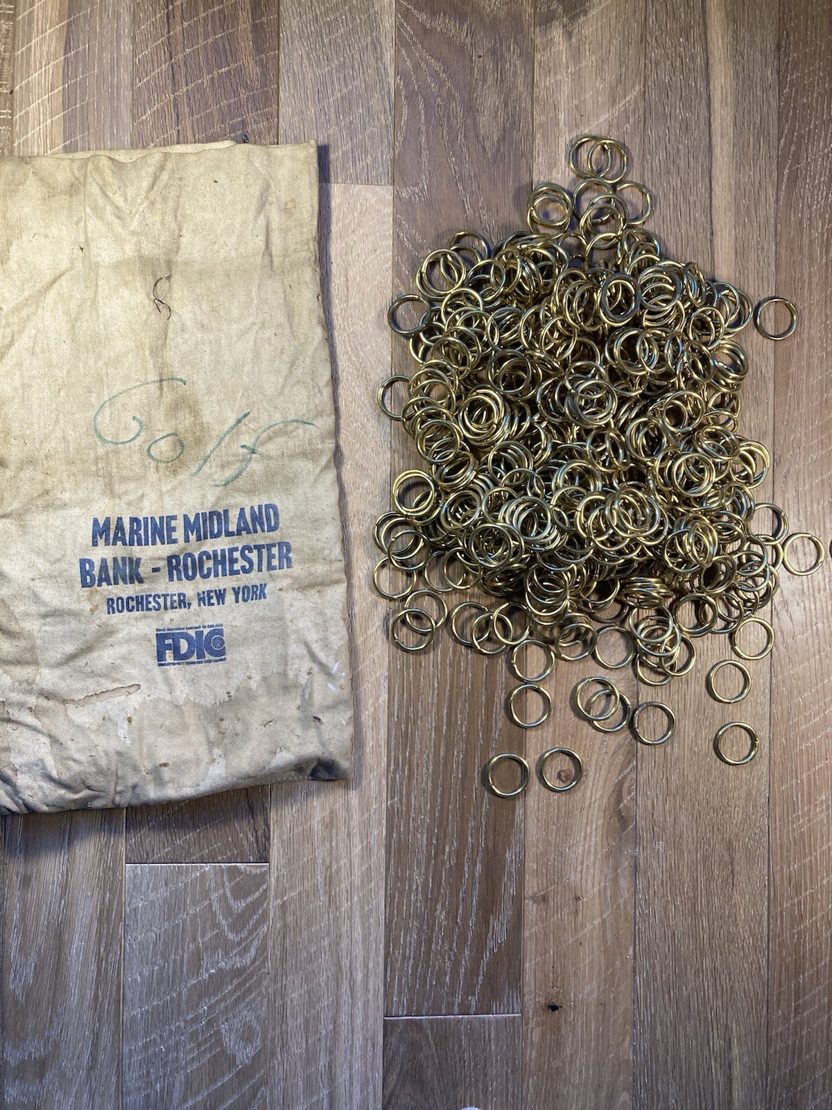 Vintage Solid Brass Curtain Rings 1.25″ Outer Diameter Drapery Hardware Lot