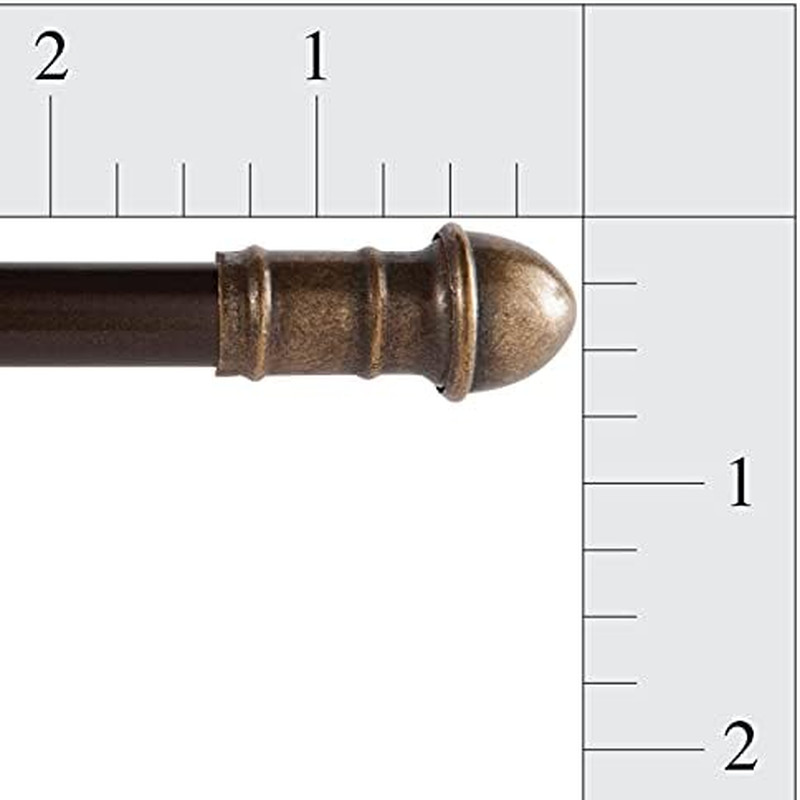 28-48 In. Adjustable Petite Café Curtain Rod, 2-Pack, 7/16 In. Diameter, Bronze