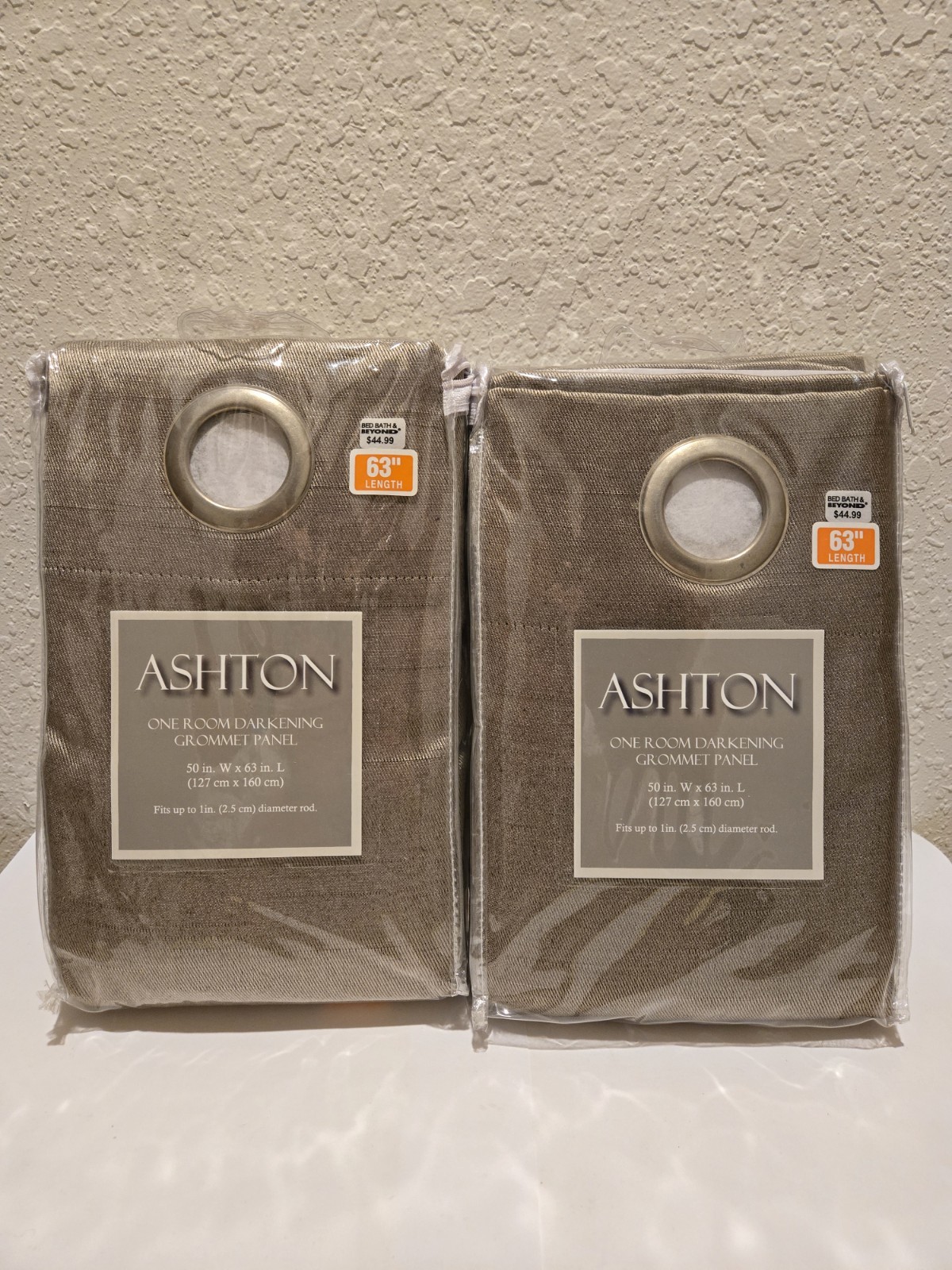 Ashton Brand Curtain Panel One Room Darkening Grommet Panel Size 50×63 (127×160)
