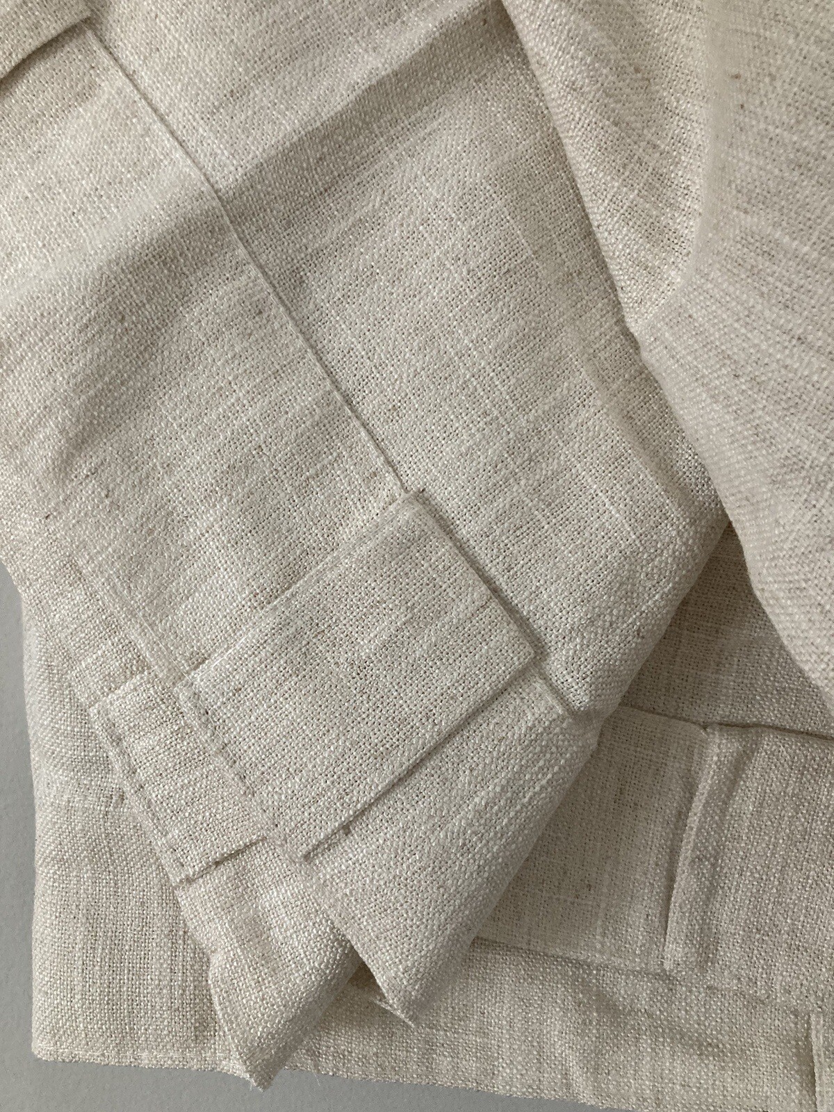 2 Ralph Lauren Back Tab Panels Curtains Belgian Linen Natural Beige 54″ x 96″