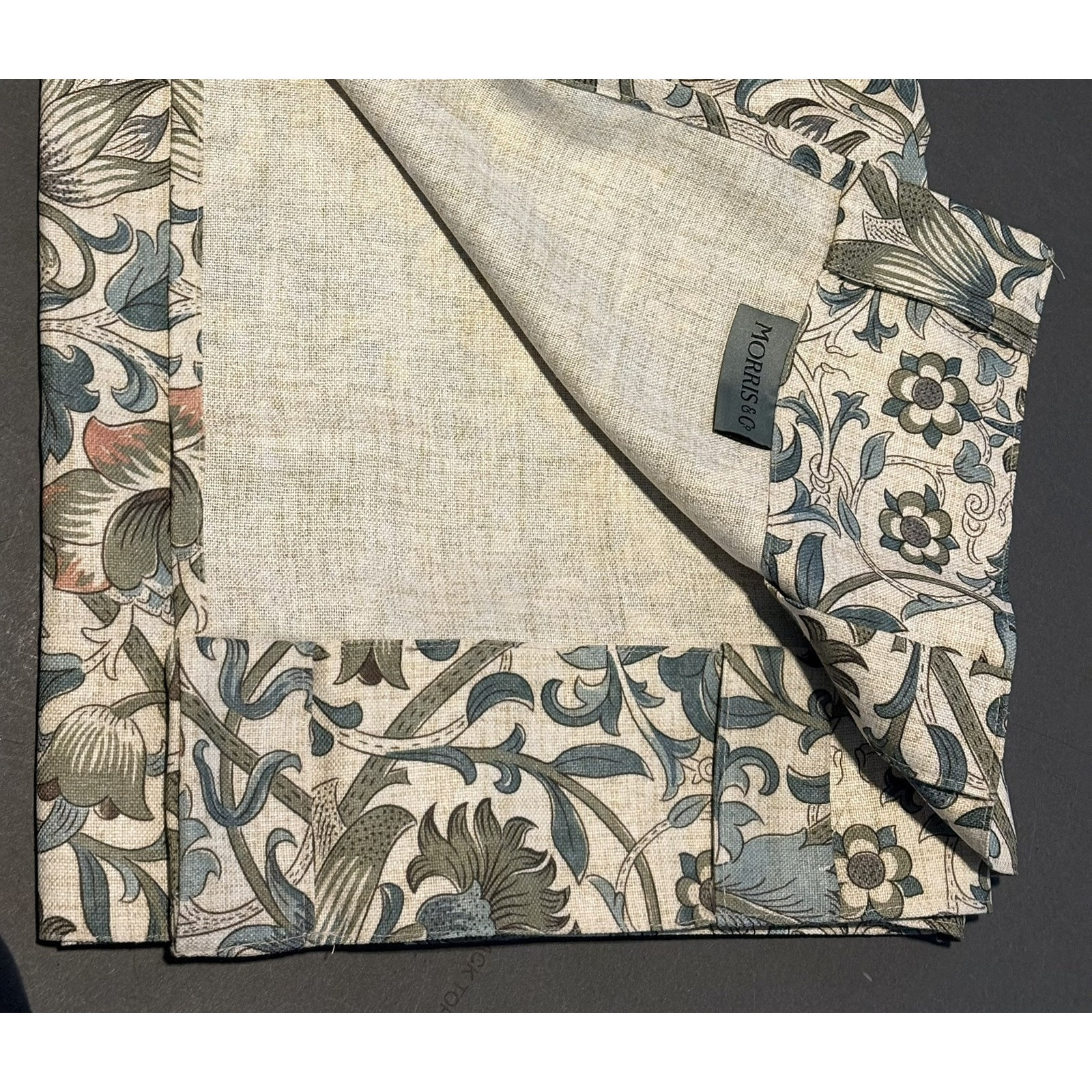 William Morris & Co. Window Curtains Panels Lodden Set Pair 50 X 84” Blue Drapes