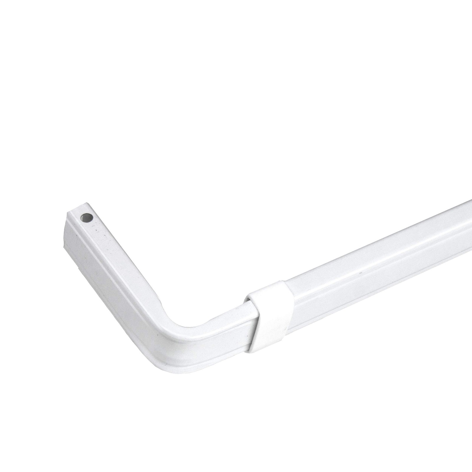 Curtain Rod 48-84 Inch White Clearance Lockseam Adjustable