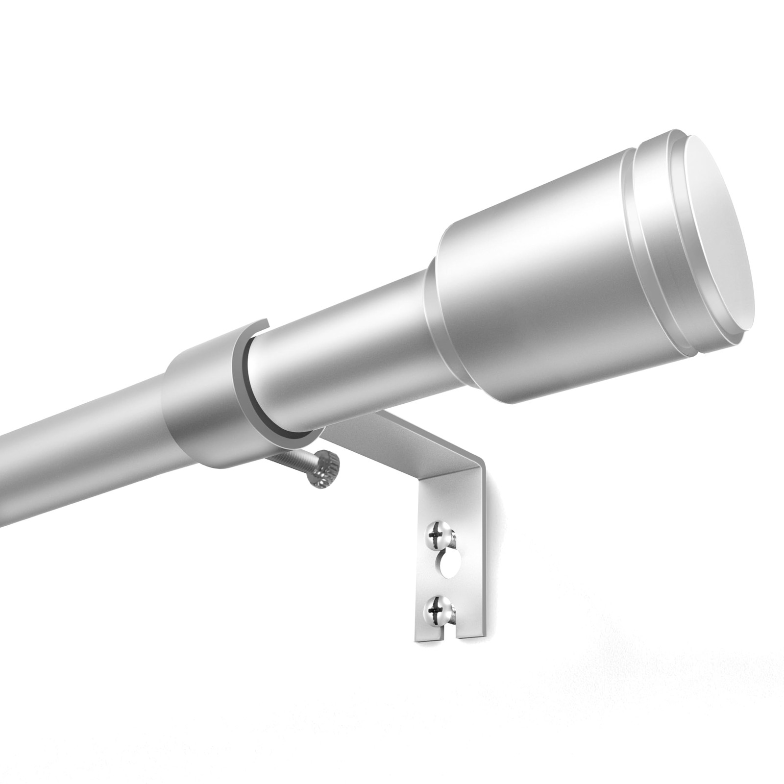 5/8” Diameter Curtain Rods 30-60 Inch, for 30-54 Inch 30-60″/1 Pack, Silver