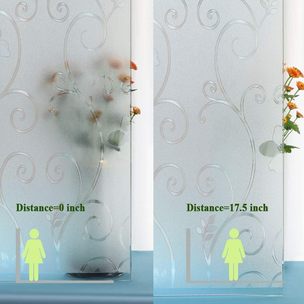 Transform Your Space with 3D Flower Window Film – Privacy & Light, 35” x 118”