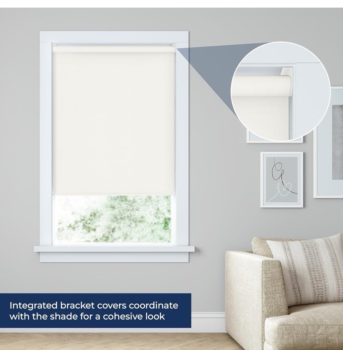 LEVOLOR Basics Cordless Blackout Roller Shade, 34″ x 72″, #R028