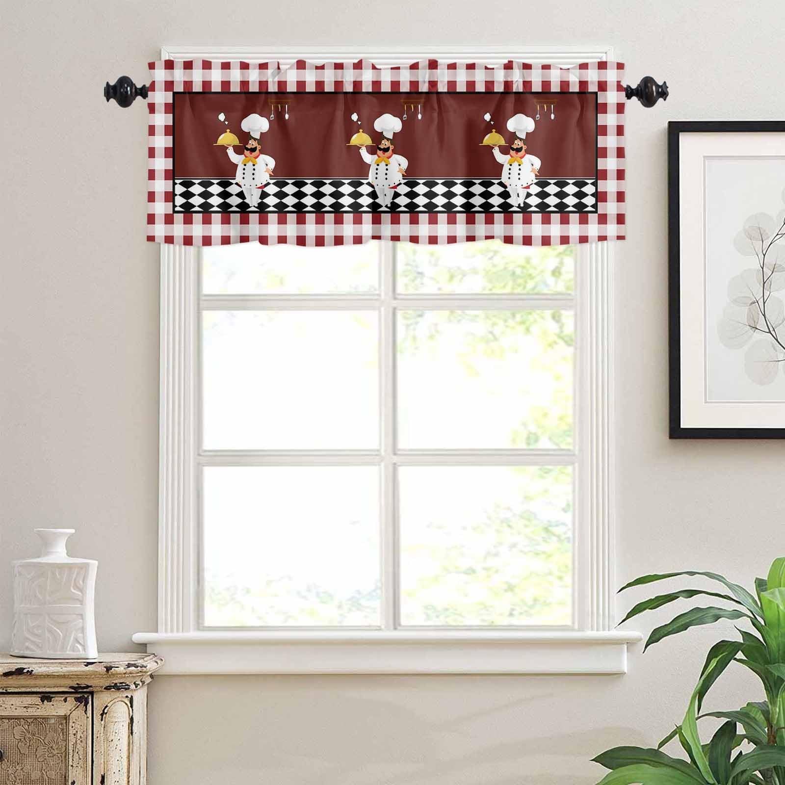 Fat Chef Kitchen Valance 18″W x 54″L (Pack of 1), Multicolor/Assorted