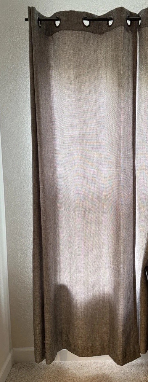 Threshold Heather Gray Textured grommet curtain