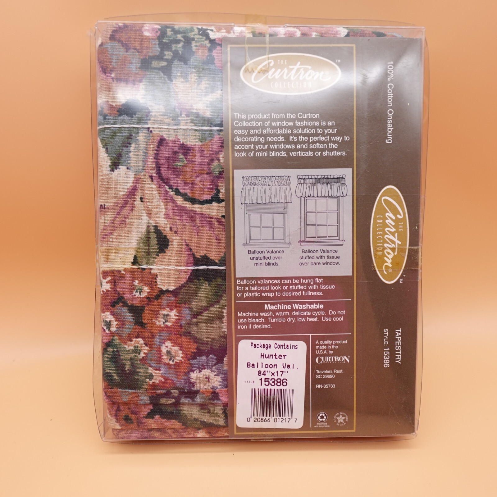 Tapestry Balloon Valance Hunter The Curtain Collection 84×17 inches 40 in Window